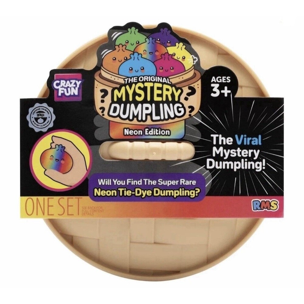 Crazy FUN Mystery Dumpling NEON Tie Dye Bun Squishy Fidget Toy SEALED IN HAND